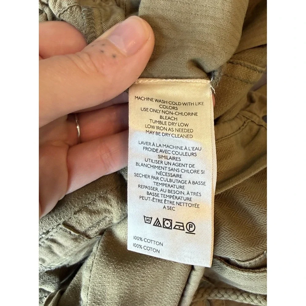 Free People Tahiti Cargo Pants XS NWT Green Dried Herb Baggy Utility Pull On